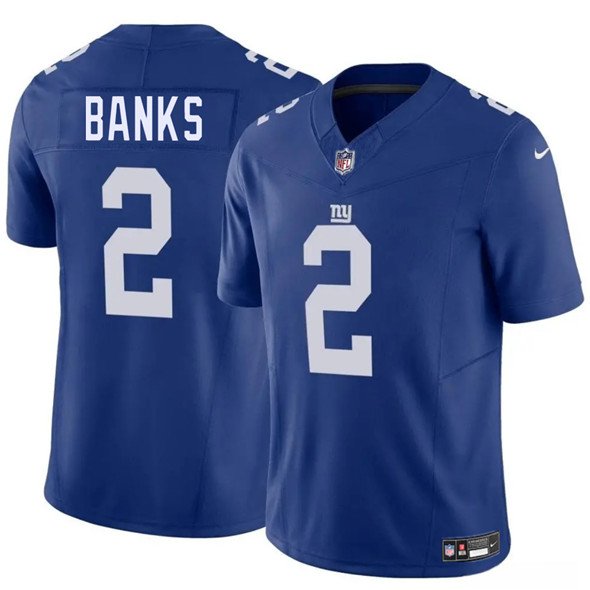 Giants #2 Deonte Banks Blue F.U.S.E. Vapor Untouchable Limited Football Jersey