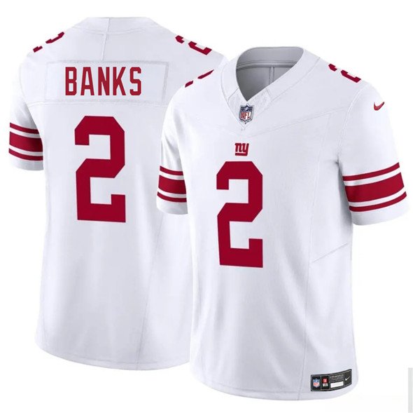 Giants #2 Deonte Banks White F.U.S.E. Vapor Untouchable Limited Football Jersey