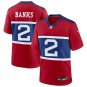 Giants #2 Deonte Banks Century Red 100TH Season Commemorative Jersey