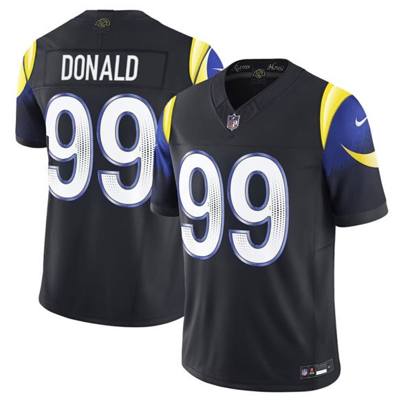 Los Angeles Rams #99 Aaron Donald Black 2025 F.U.S.E. &acirc;��Rivalries&acirc;�� Vapor Limited Jersey