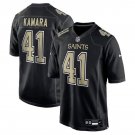 New Orleans Saints #41 Alvin Kamara Black Fashion Football Stitched Game Jersey