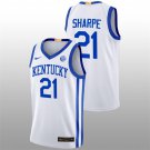 Mens Youth Kentucky Wildcats #21 Shaedon Sharpe White Home College Basketball Jersey