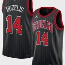 Men's Youth Chicago Bulls #14 Matas Buzelis Black 2024 Draft Statement Edition Stitched Jersey