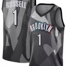 Mens Brooklyn Nets #1 D'Angelo Russell 2024-25 Gray City Edition Swingman Jersey