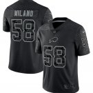 Men's Buffalo Bills #58 Matt Milano Black Reflective Limited Stitched Football Jersey