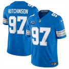 Detroit Lions #97 Aidan Hutchinson Blue 2025 F.U.S.E. With 2-Star C Patch Jersey