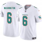 Miami Dolphins #6 Malik Washington White 2025 Draft F.U.S.E. Vapor Jersey