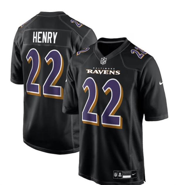 Baltimore Ravens #22 Derrick Henry Nike Fashion Jersey Black