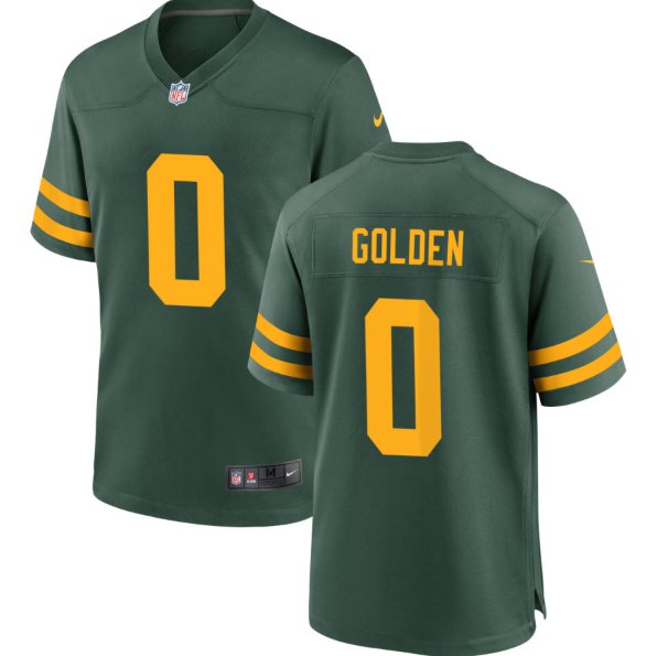 GB #0 Matthew Golden Green Alternate Jersey