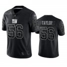 New York Giants Retired Player #56 Lawrence Taylor Black Reflective Limited Jersey
