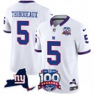 Men’s Kayvon Thibodeaux New York Giants 100th Season & State Patch Vapor Limited White Jersey