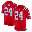 Mens New England Patriots #24 Ty Law Red Alternate Vapor Limited Jersey