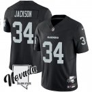 Bo Jackson Men’s Raiders Nevada Silver State Patch Vapor Black Jersey