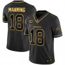 Men’s Peyton Manning Denver Broncos Gold Vapor Limited Black Gold Jersey