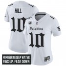 Tyreek Hill Women’s Miami Dolphins ‘Gothic Deep Water Edition’ White Jersey
