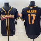 Mens Washington Commanders Terry McLaurin Black Limited Stitched Baseball Jersey