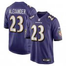 Men's Baltimore Ravens Jaire Alexander Nike Purple Team Game Jersey