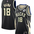 Mens Milwaukee Bucks #18 Kyle Kuzma Black Statement Edition Swingman Jersey
