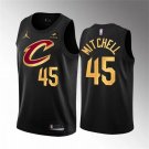 Men's Youth Cavaliers #45 Donovan Mitchell Statement Edition Jersey Black