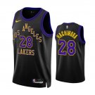 LA Lakers #28 Rui Hachimura City Basketball Jersey Black