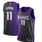 Mens Sacramento Kings #11 Domantas Sabonis 2023-24 Purple Statement Edition Player Jersey