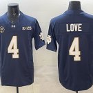 Men's Notre Dame Fighting Irish #4 Jeremiyah Love Navy F.U.S.E. 2025 CFP Jersey