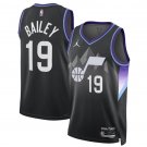 Men's Utah Jazz #19 Ace Bailey Black 202425 Draft Statement Edition Stitched Basketball Jersey