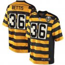 Men's Pittsburgh Steelers #36 Jerome Bettis Yellow/Black Alternate 80TH Anniversary Jersey