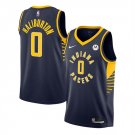 Men's Youth Pacers #0 Tyrese Haliburton Basketball Jersey Navy Blue