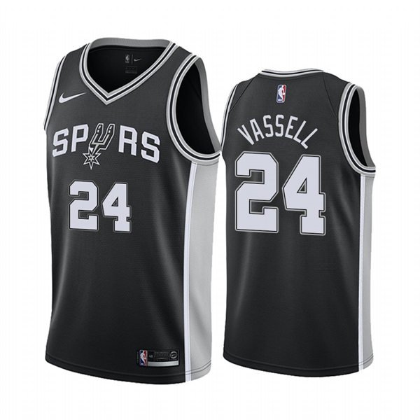 San Antonio Spurs #24 Devin Vassell Black 2025 Draft Icon Edition Stitched Basketball Jersey