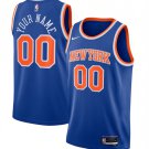 Mens youth New York Knicks #00 Custom Swingman Jersey Blue