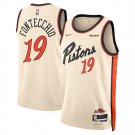 Detroit Pistons #19 Simone Fontecchio Cream 202425 City Edition Stitched Jersey