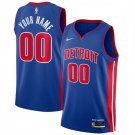 Mens youth Detroit Pistons #00 Authentic Custom Icon Jersey Blue