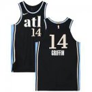 Men's Youth Hawks #14 AJ Griffin City Basketbsall Jersey Black 2024