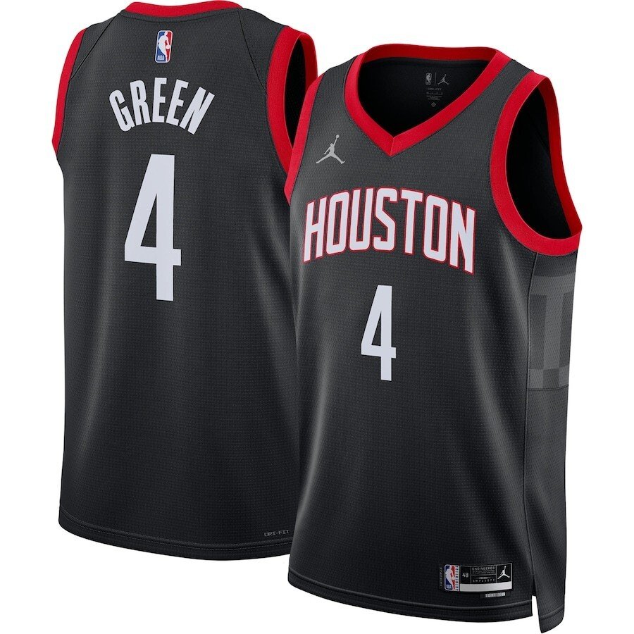 Men's Rockets #4 Jalen Green Statement Basketball Jersey Black