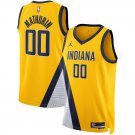 Any Size Indiana Pacers Custom Statement Swingman Jersey Yellow
