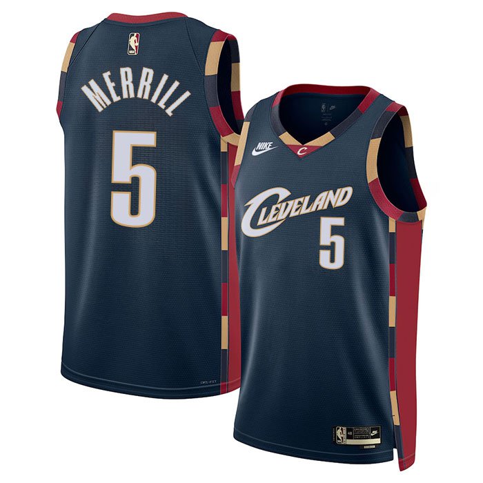 Sam Merrill #5 Cleveland Cavaliers Classic Edition Jersey Navy