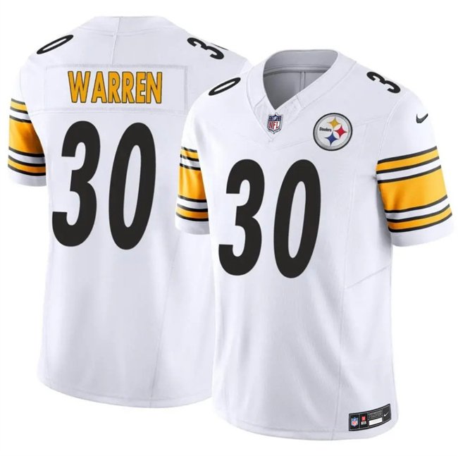 PIT #30 Jaylen Warren White 2025 F.U.S.E. Vapor Limited Stitched Jersey