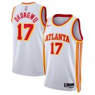 Men's Youth Atlanta Hawks #17 Onyeka Okongwu Association Edition Jersey White