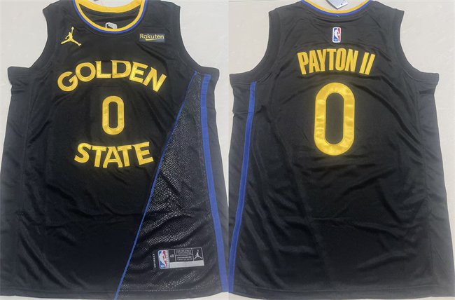 Golden State Warriors #0 Gary Payton II Black 2024-25 Statement Edition Stitched Jersey