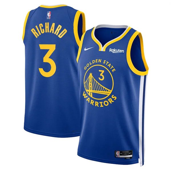 Golden State Warriors #3 Will Richard Royal Icon Edition Swingman Jersey