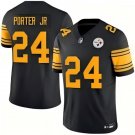 Pittsburgh Steelers #24 Joey Porter Jr. Black Color Rush F.U.S.E. Vapor Limited Football Jersey