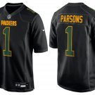 Green Bay Packers #1 Micah Parsons Black Fashion Game Football Jersey