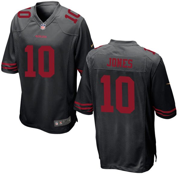 San Francisco 49ers #10 Mac Jones Nike Black Alternate Vapor Game Limited Jersey