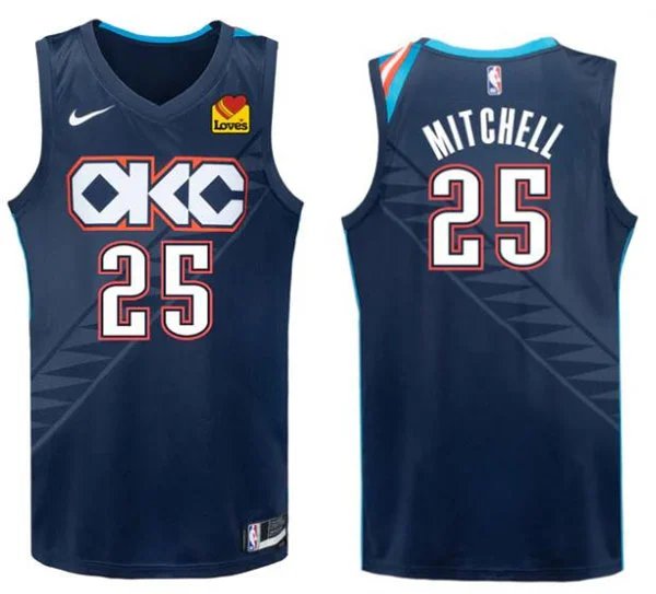 Oklahoma City Thunder #25 Ajay Mitchell Navy 2025-26 City Edition Swingman Jersey