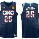 Oklahoma City Thunder #25 Ajay Mitchell Navy 2025-26 City Edition Swingman Jersey