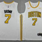 Boston Celtics #7 Jaylen Brown City Edition Jersey White Gold 2025-26
