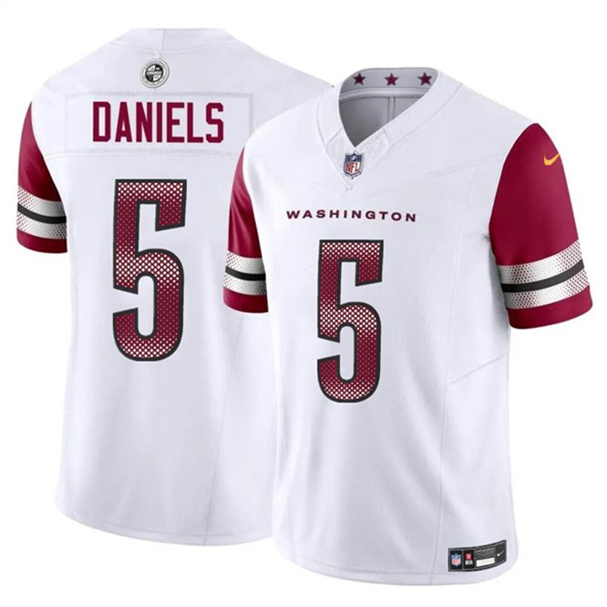 Washington Commanders #5 Jayden Daniels White 2024 Draft F.U.S.E Vapor Limited Jersey
