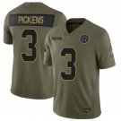 Dallas Cowboys #3 George pickens Olive 2025 Salute to Service Limited Football Stitched Jersey