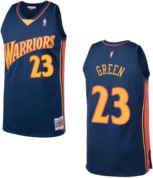 Mens GSW #23 Draymond Green Hardwood Classics Swingman Jersey Navy